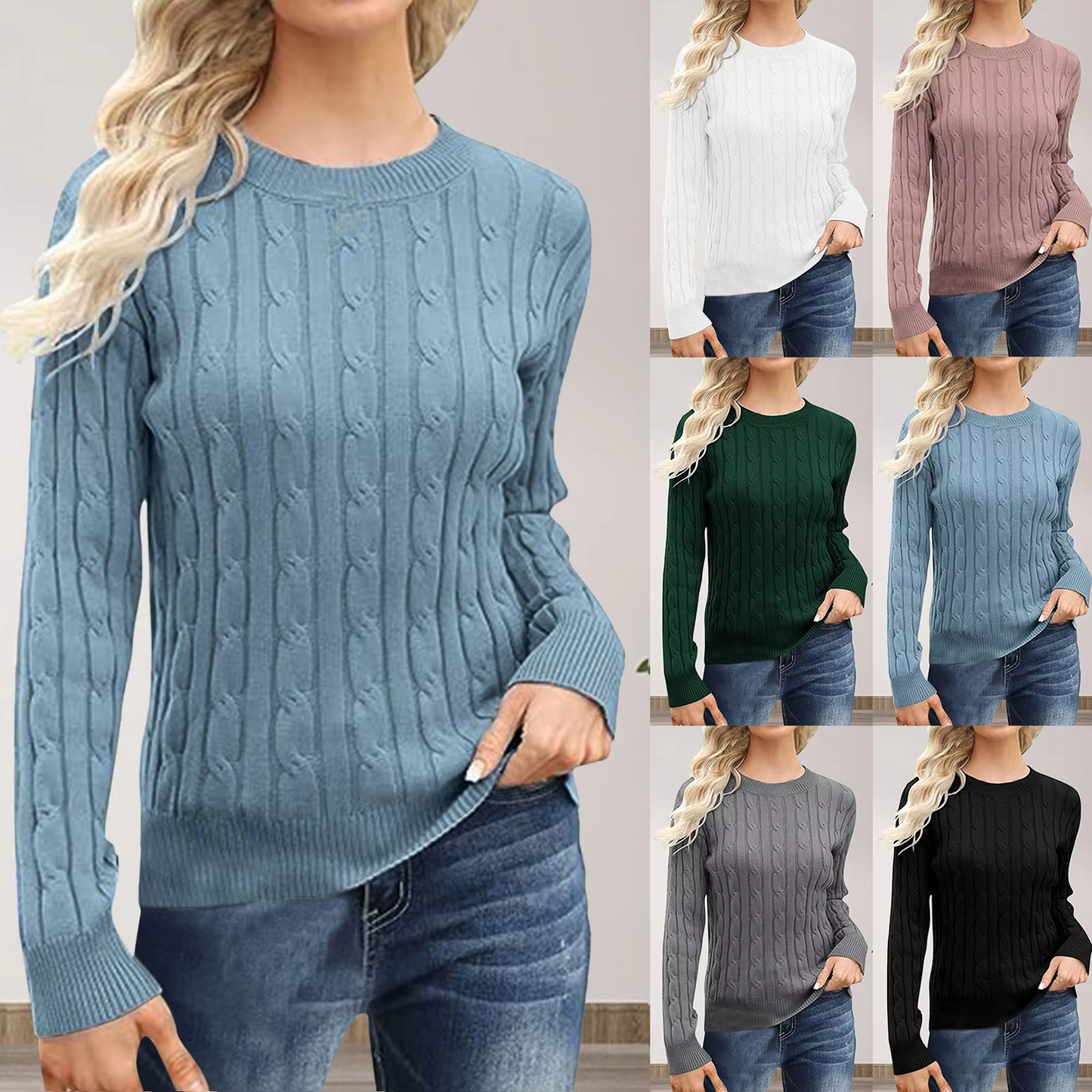 Wirginia® | Casualowy sweter damski z długim rękawem, wykonany z dzianiny