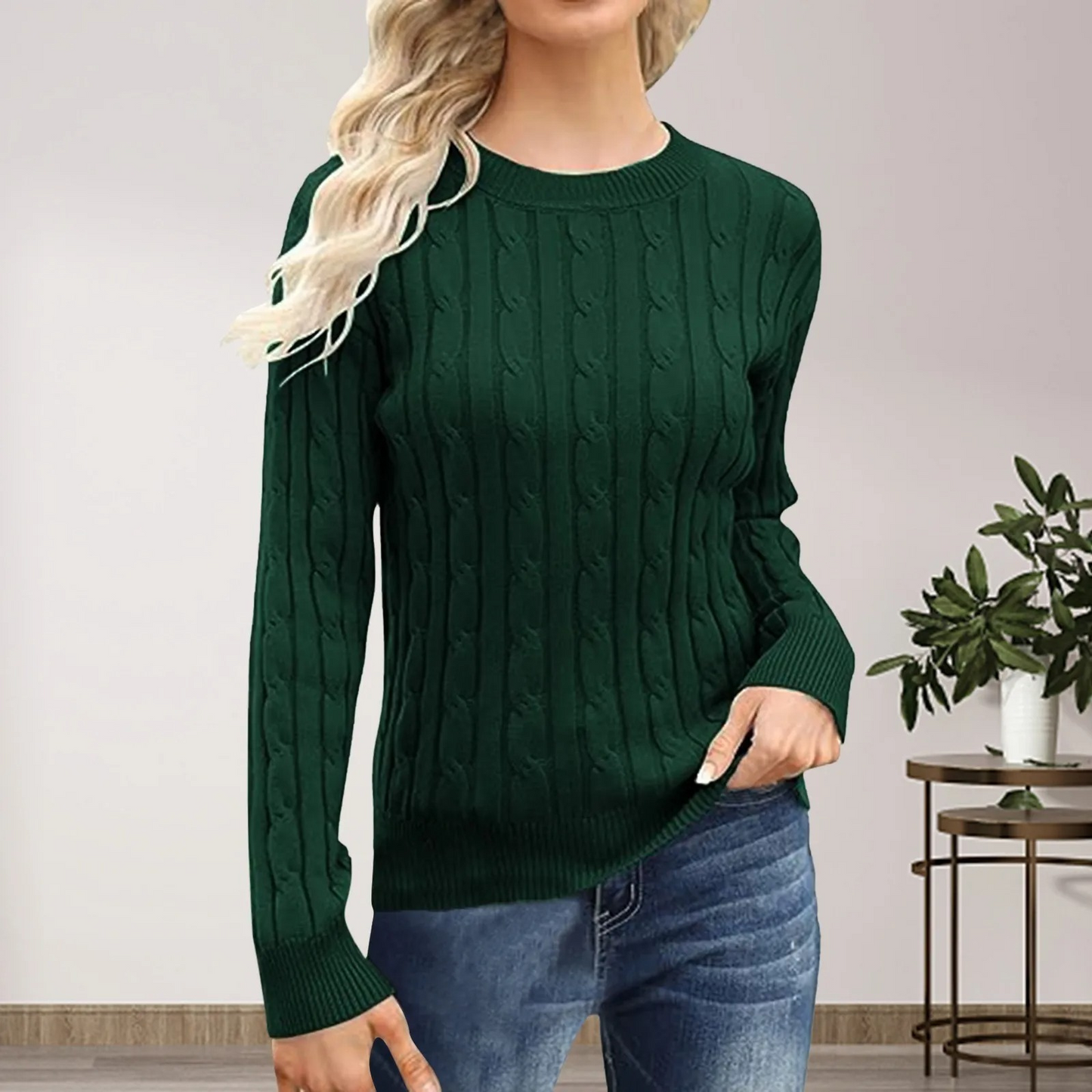 Wirginia® | Casualowy sweter damski z długim rękawem, wykonany z dzianiny