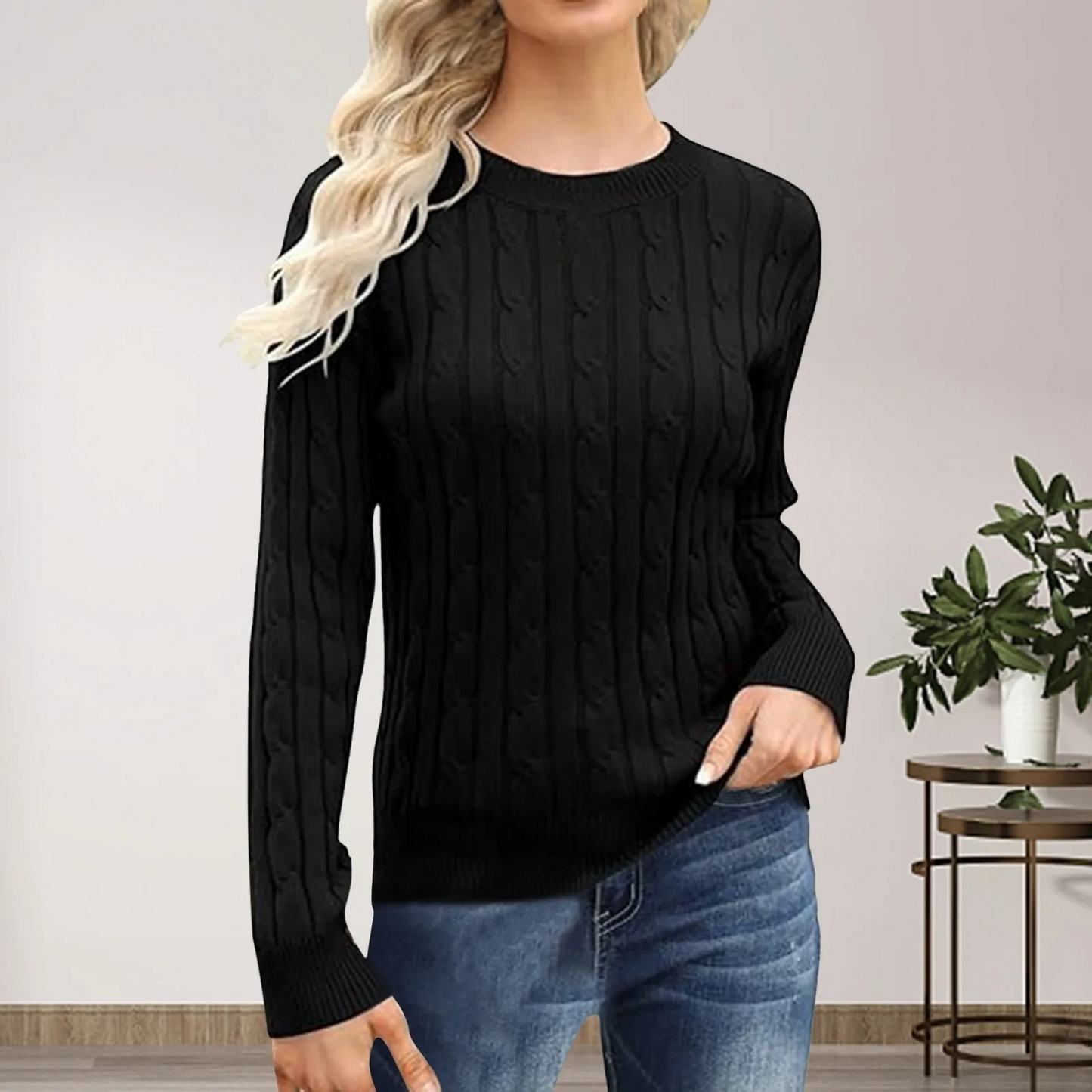 Wirginia® | Casualowy sweter damski z długim rękawem, wykonany z dzianiny