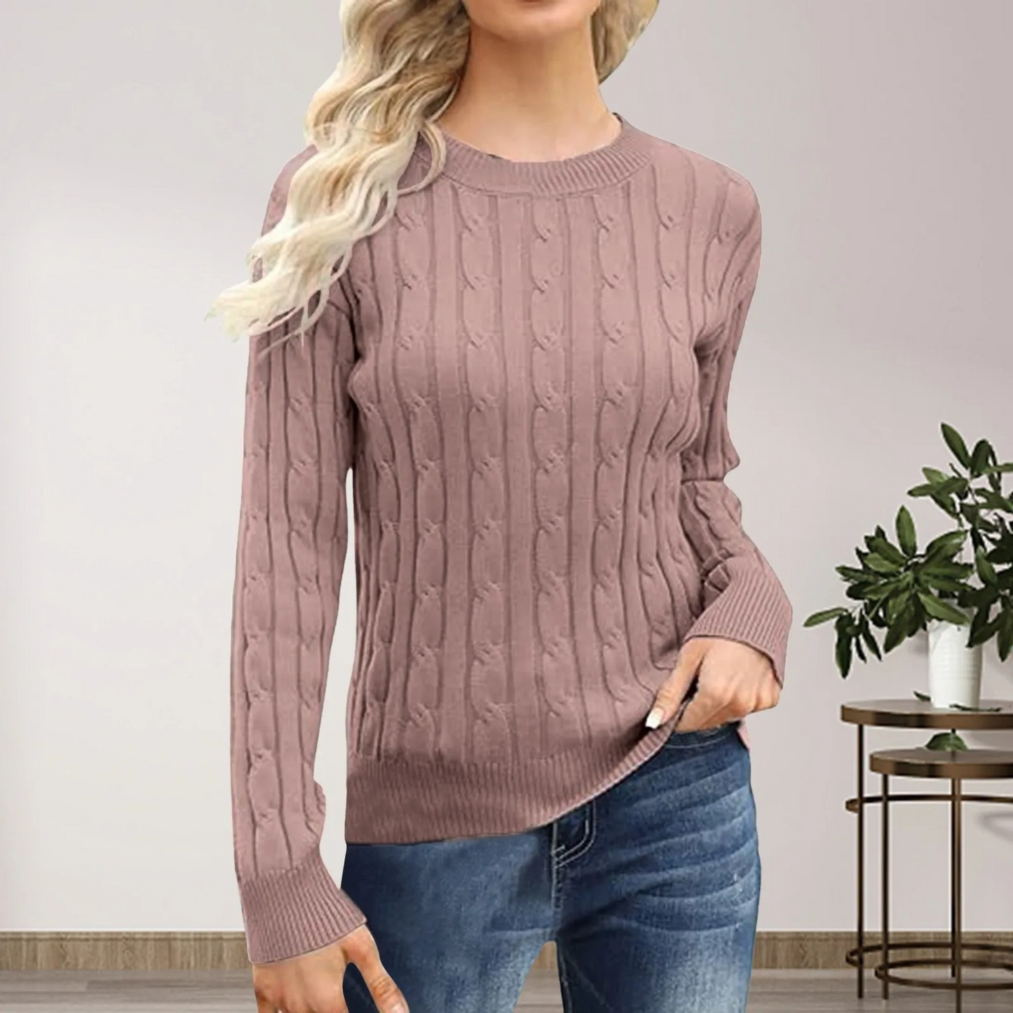 Wirginia® | Casualowy sweter damski z długim rękawem, wykonany z dzianiny