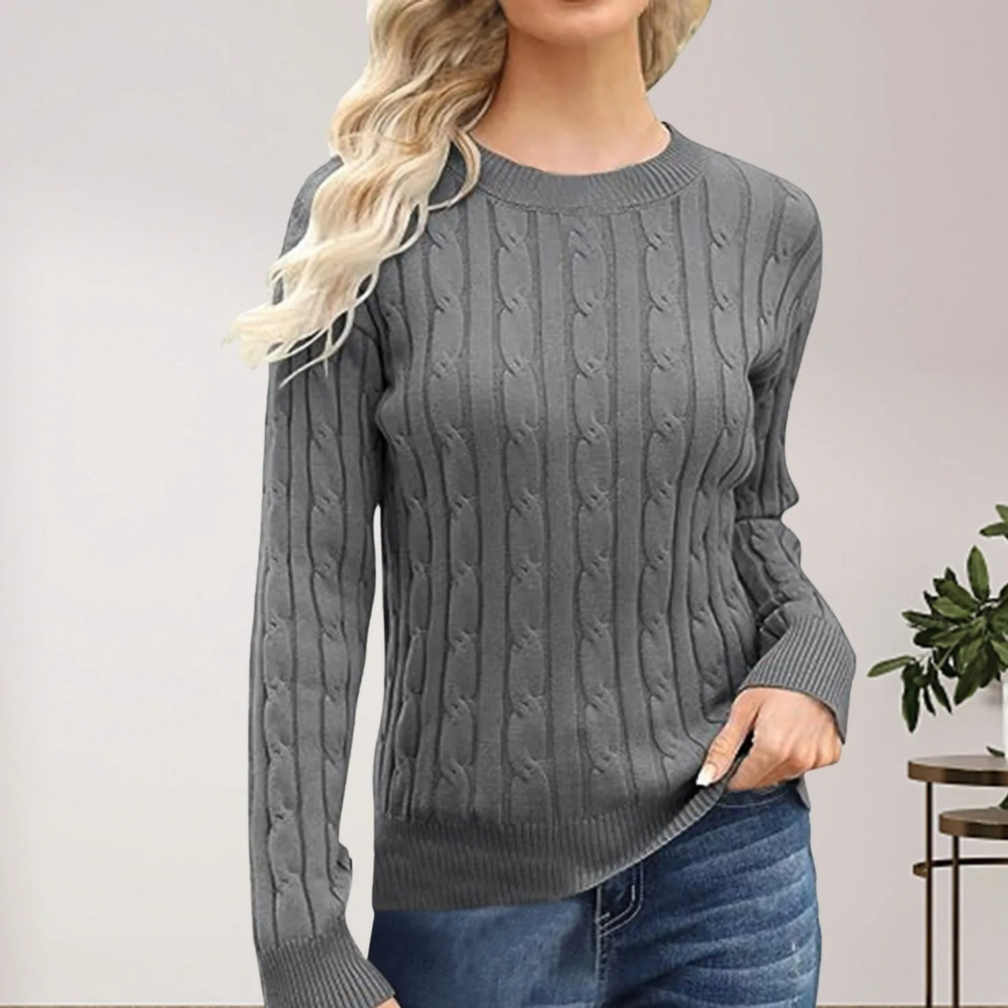 Wirginia® | Casualowy sweter damski z długim rękawem, wykonany z dzianiny